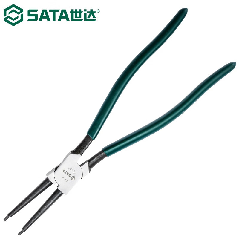 SATA 72034 Щипцы для стопорных колец Отверстие в немецком стиле с прямой горловиной Щипцы для внутреннего стопорного кольца Щипцы для стопорных колец многофункциональное отверстие с прямой головкой 13 дюймов