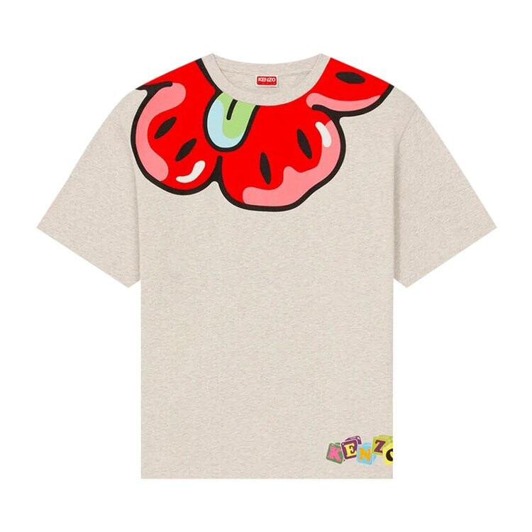 

Футболка Kenzo Boke Graphic Print Oversized 'White', белый