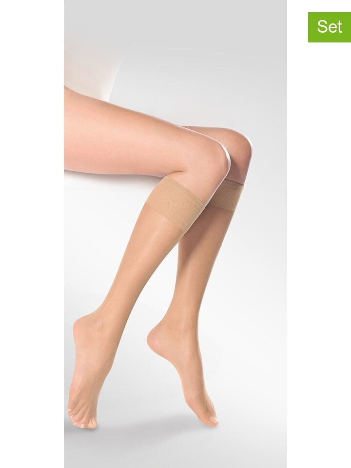 

Носки Gabriella 6er Set Kniestrümpfe, цвет beige - 15 den, 3 x 2 paar