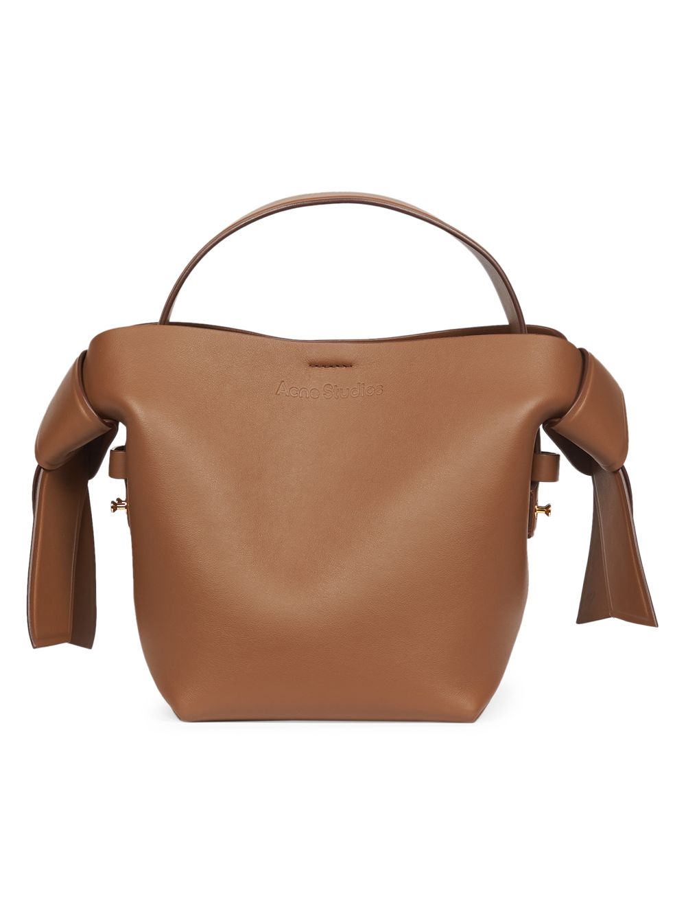 Миниатюрная кожаная сумка через плечо Musubi Acne Studios, коричневый ресейл сумка acne studios musubi коричневый отличное