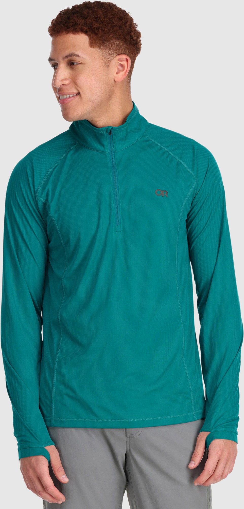 цена Рубашка Echo с молнией четверть, мужская Outdoor Research, зеленый