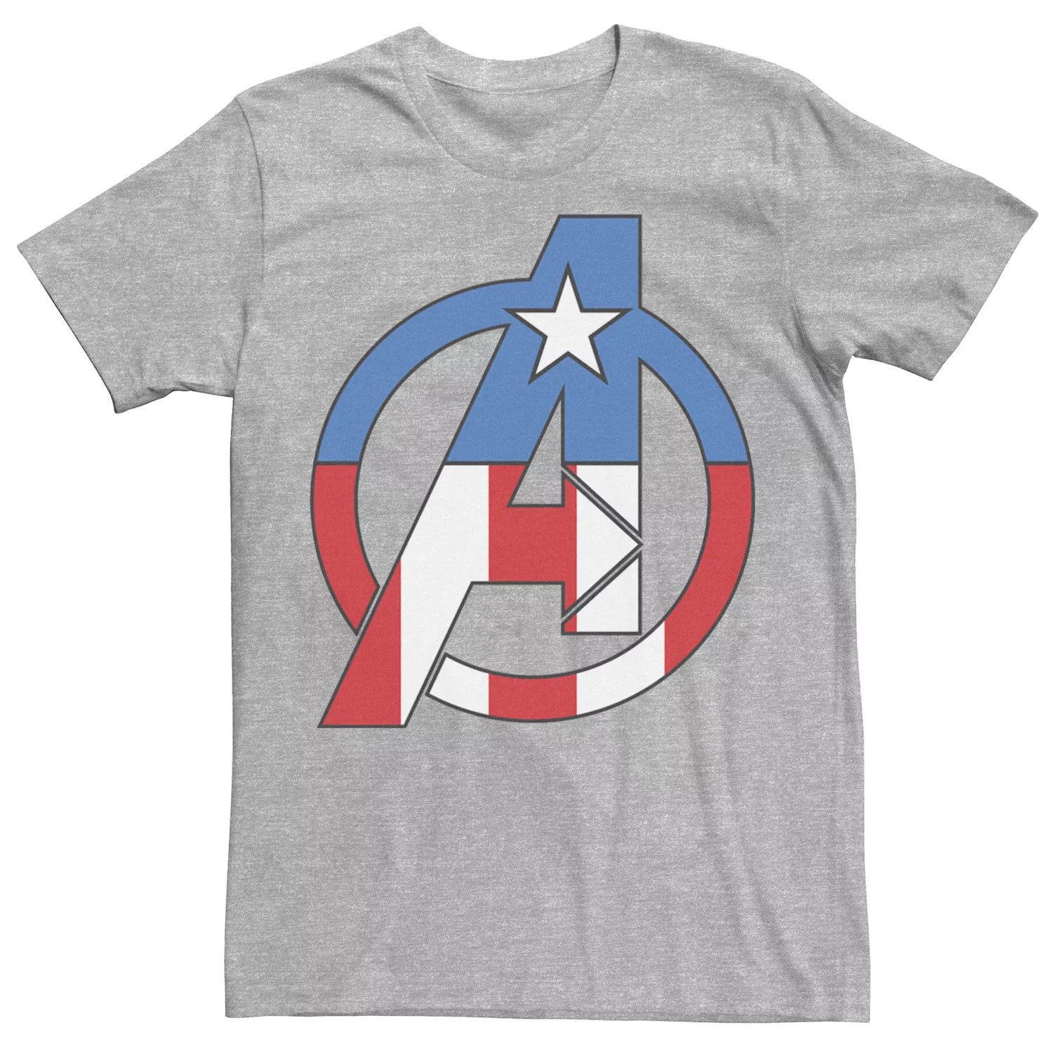 цена Мужская футболка с логотипом и костюмом Капитана Америки «Марвел Мстители» Licensed Character