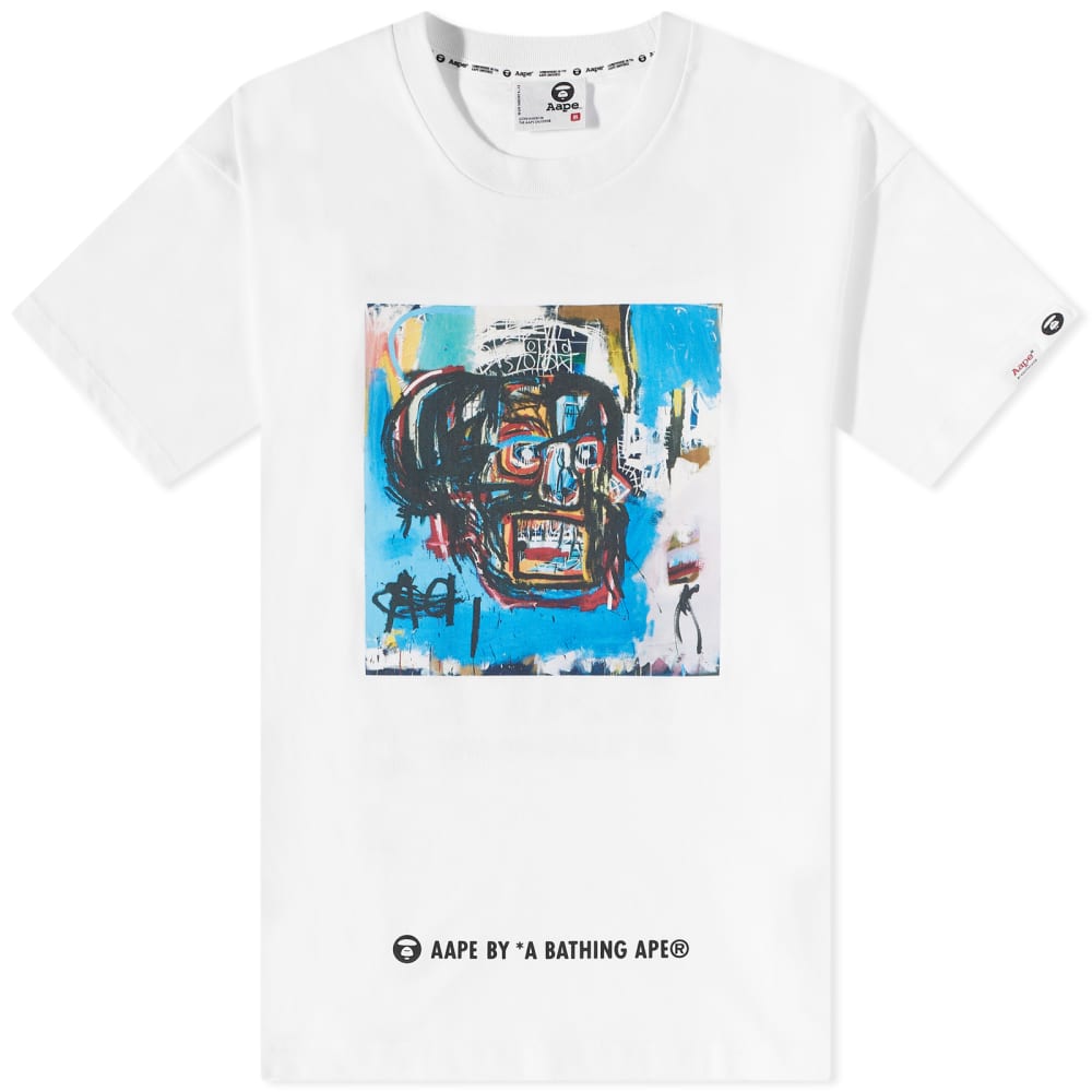 

Футболка AAPE x Jean Michel Basquiat, белый