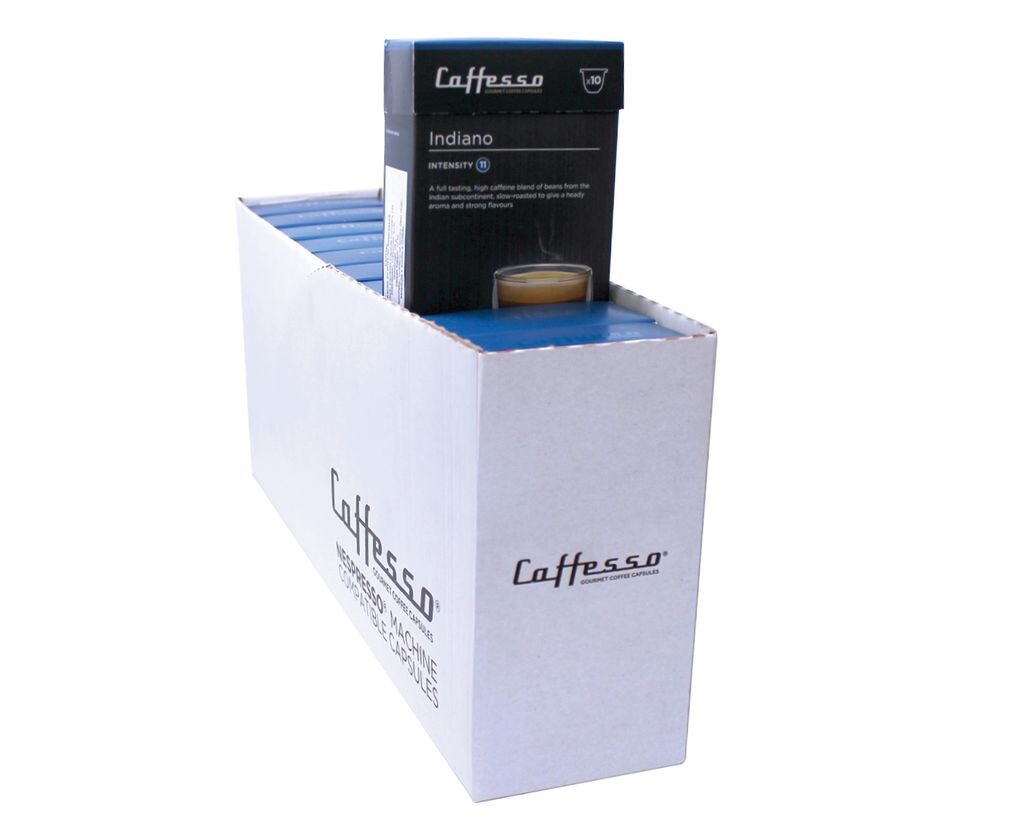 

Caffesso Indiano PACK 100 шт. - капсулы, 100% совместимые с кофемашинами Nespresso, DeLonghi и Krups
