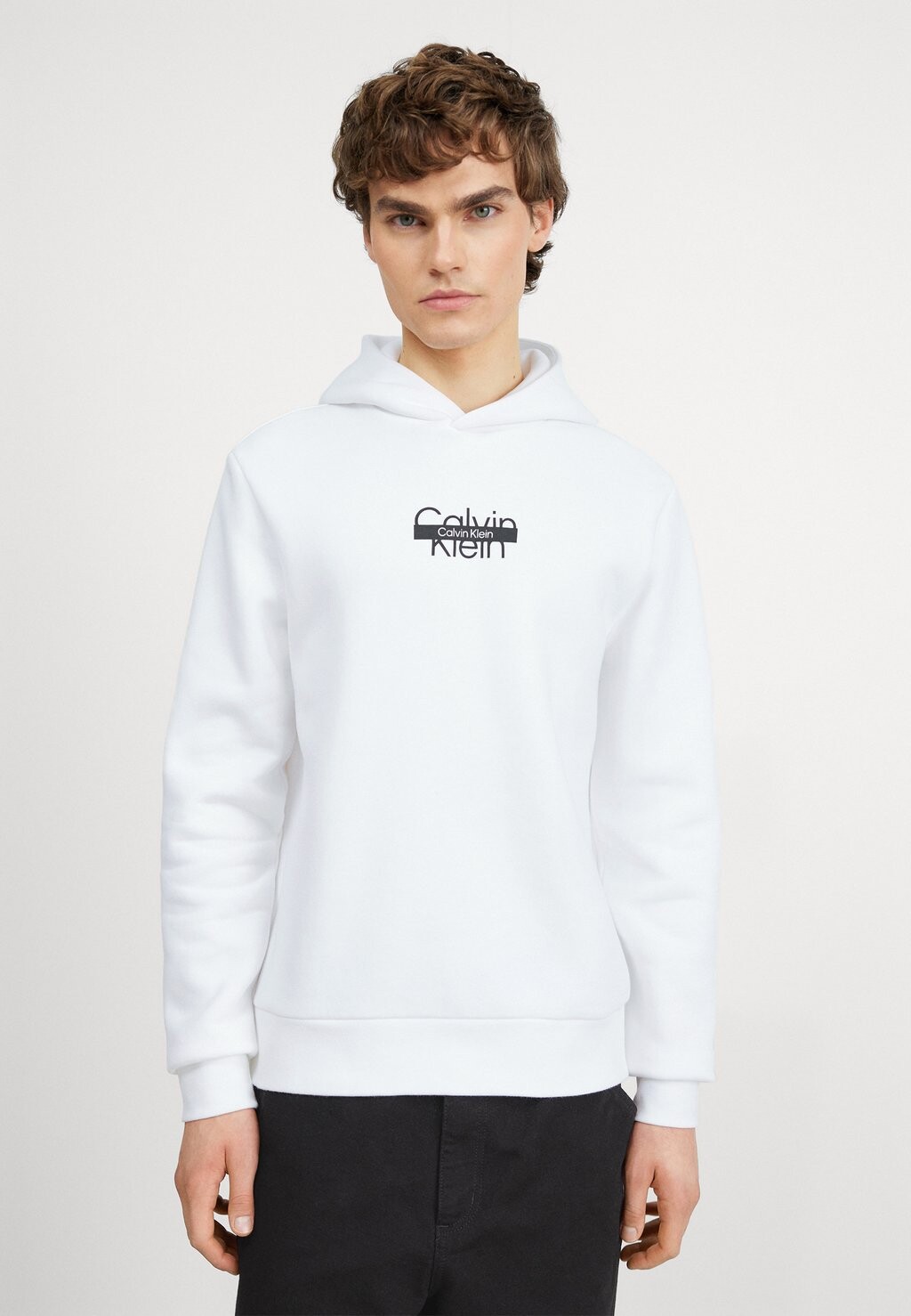 

Толстовка Calvin Klein CUT THROUGH LOGO HOODIE, цвет bright white