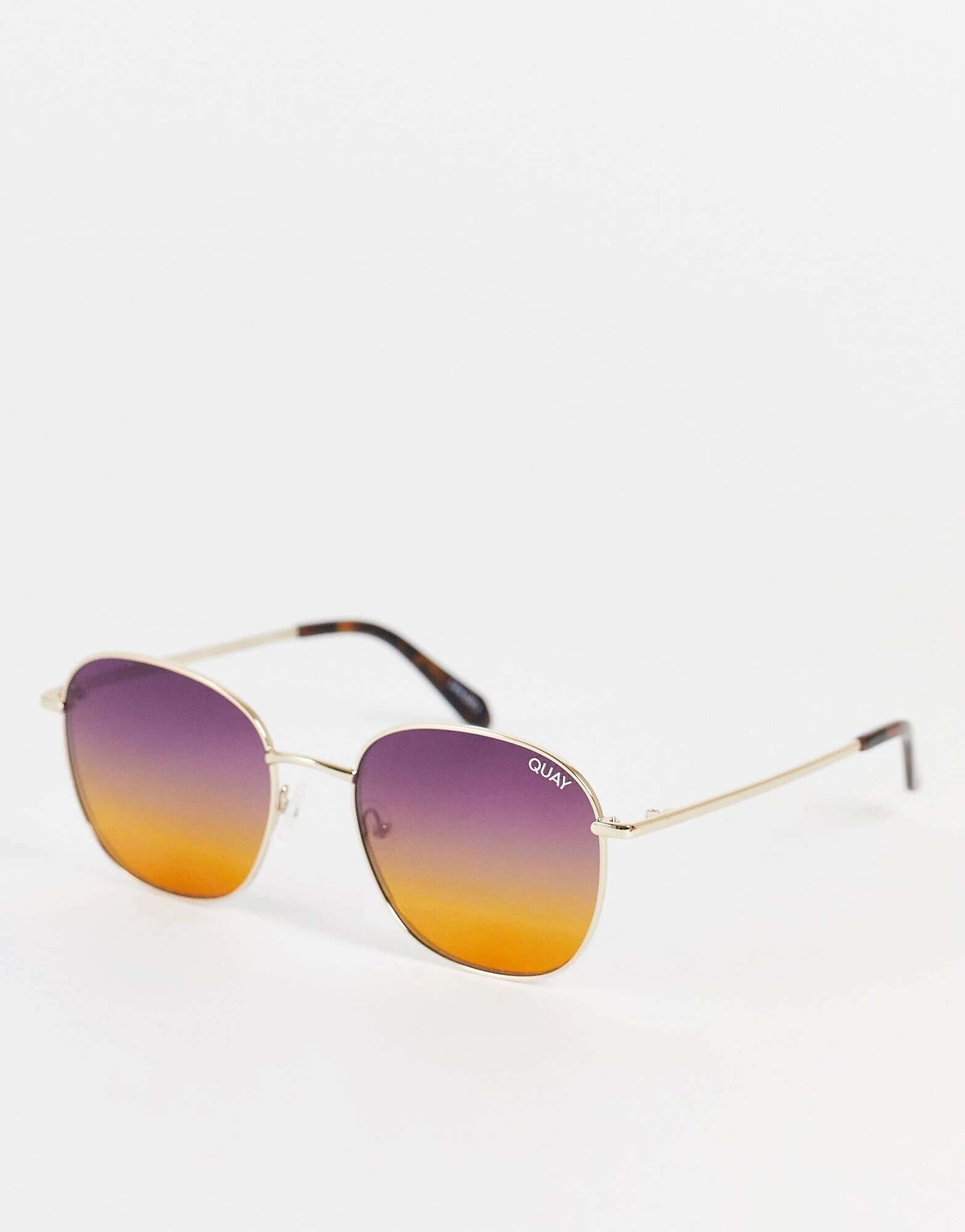 цена Круглые солнцезащитные очки Quay Jezabell с фиолетовым эффектом омбре Quay Australia