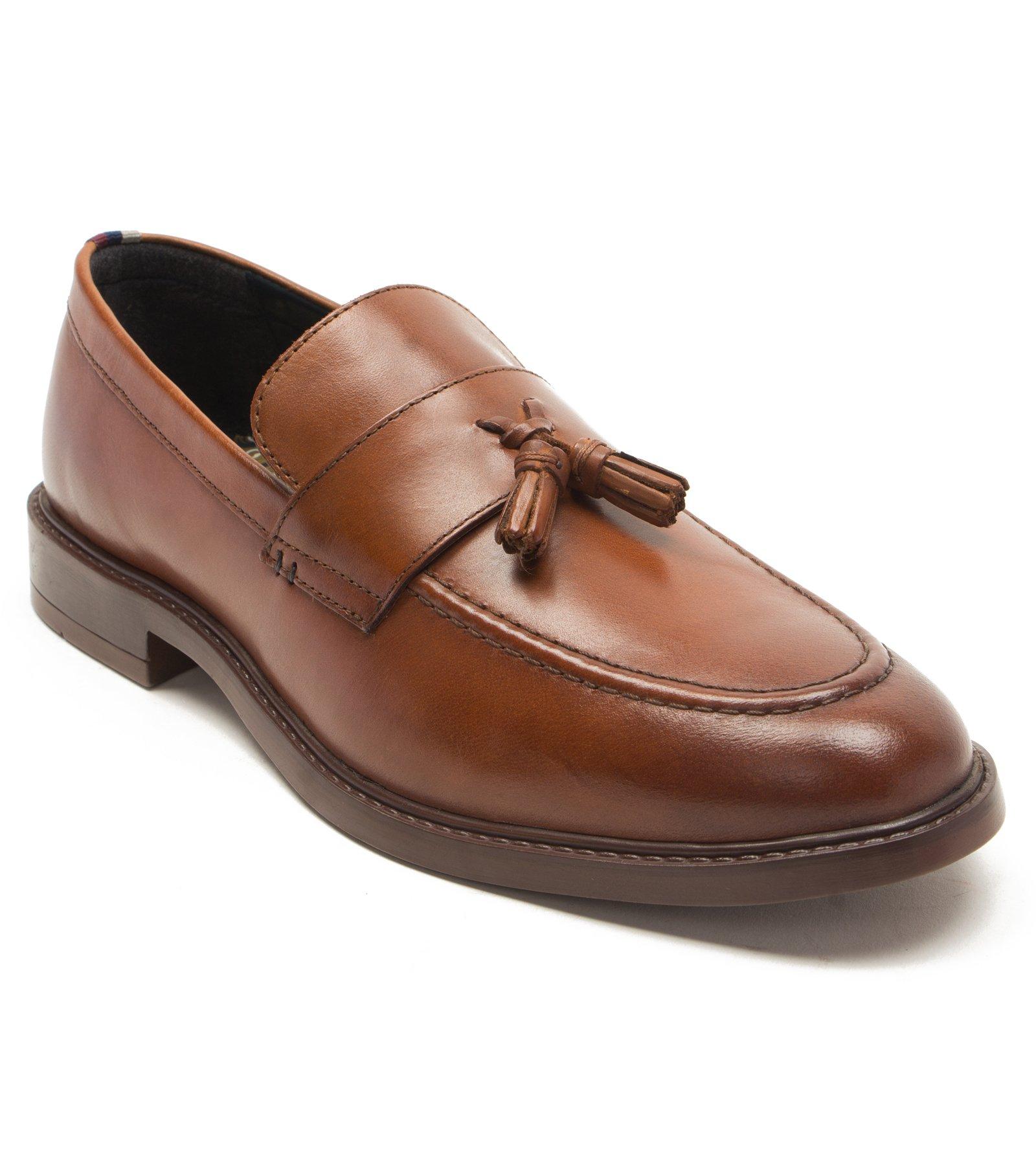 Кожаные туфли без шнуровки 'Clayton' в строгом стиле с кисточками Thomas Crick, коричневый
