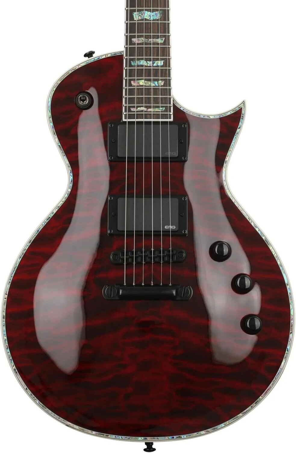 

Электрогитара ESP LTD EC-1000 Dent 'n' Scratch - See Thru Black Cherry