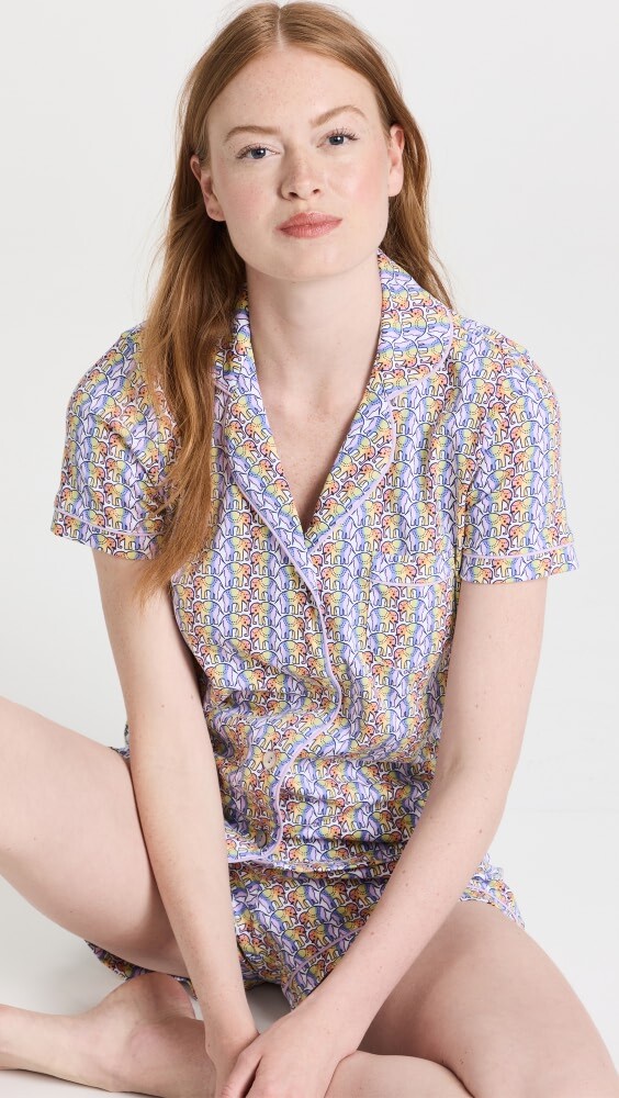 

Поло Roller Rabbit Tie Dye Daze Pajama Set, белый