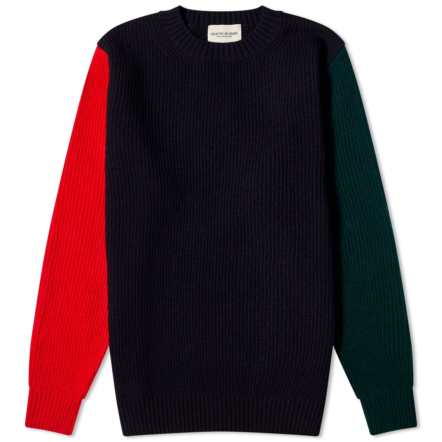 Джемпер Country Of Origin Tri Block, цвет Navy, Red & Green джемпер country of origin supersoft seamless crew knit