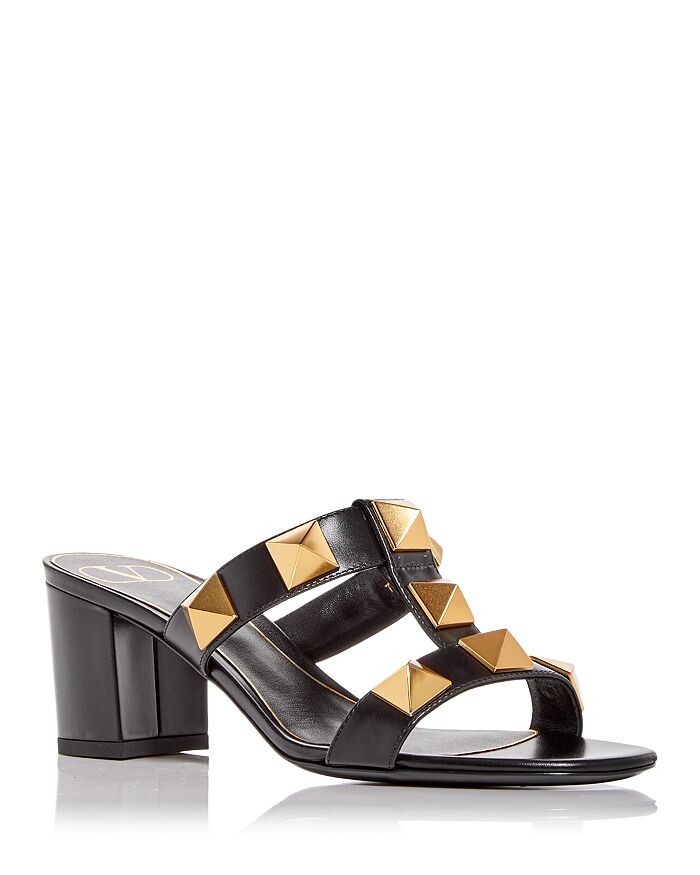

Женские шлепанцы Rockstud на блочном каблуке Valentino Garavani