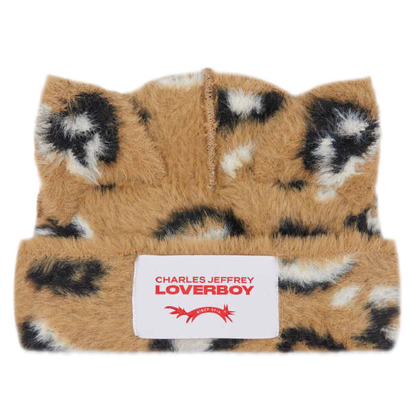 

Пушистая шапка с толстыми ушками Charles Jeffrey Loverboy, коричневый