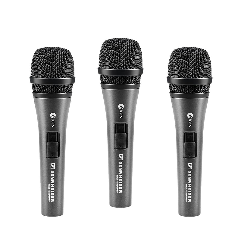 Динамический вокальный микрофон Sennheiser e835 Dynamic Mic (3-pack) комплект микрофонов sennheiser e835 dynamic mic 3 pack