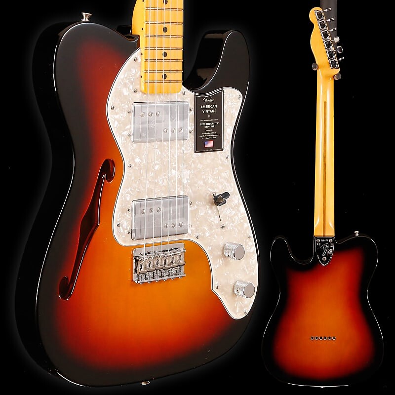 

Электрогитара Fender American Vintage II '72 Telecaster Thinline Elec, 3-color SB 7lb 14.5