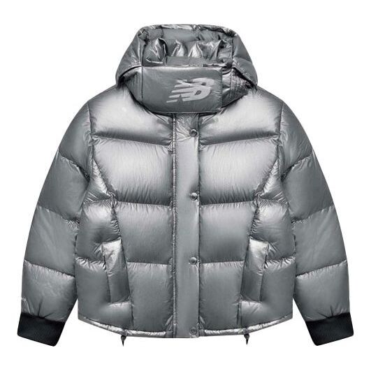 

Куртка яркие теплые пуховики New Balance, серебряный
