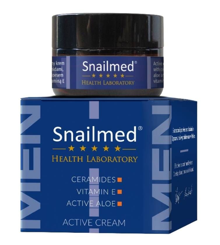 

Крем для лица для мужчин Snailmed Ceramidy, Aloes i Witamina E, 30 мл