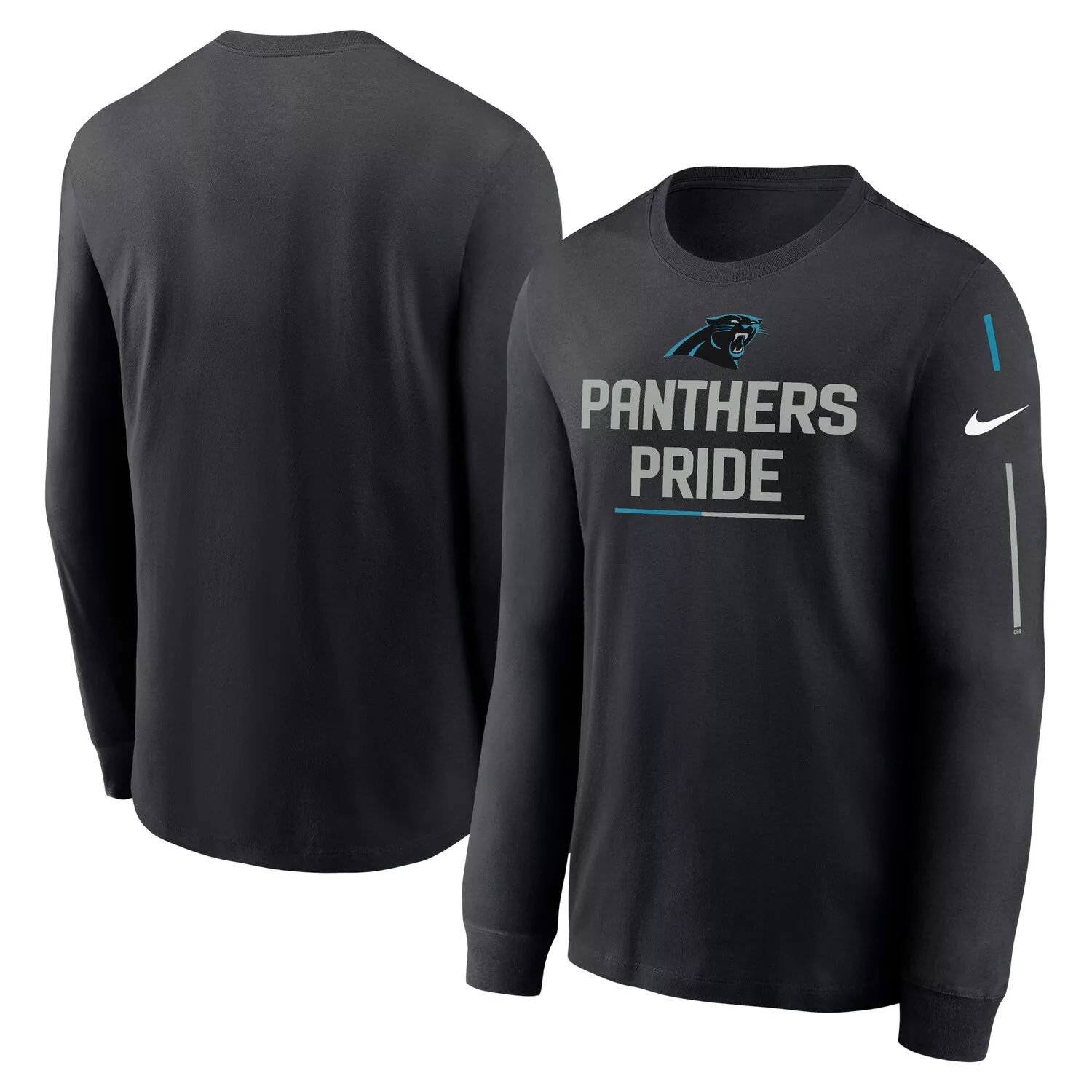 

Мужская черная футболка с длинным рукавом и надписью Carolina Panthers Team Nike, Черный