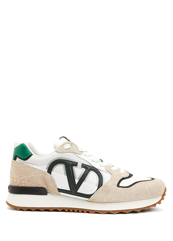 

Кремовые мужские кожаные кроссовки Valentino Garavani, зеленый