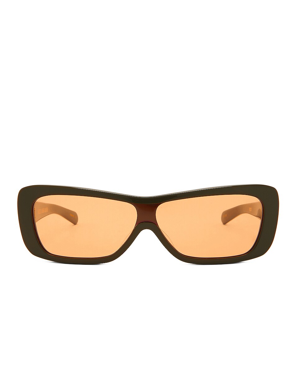 Солнцезащитные очки Flatlist X Veneda Carter Disco, цвет Army Green & Solid Orange 33192