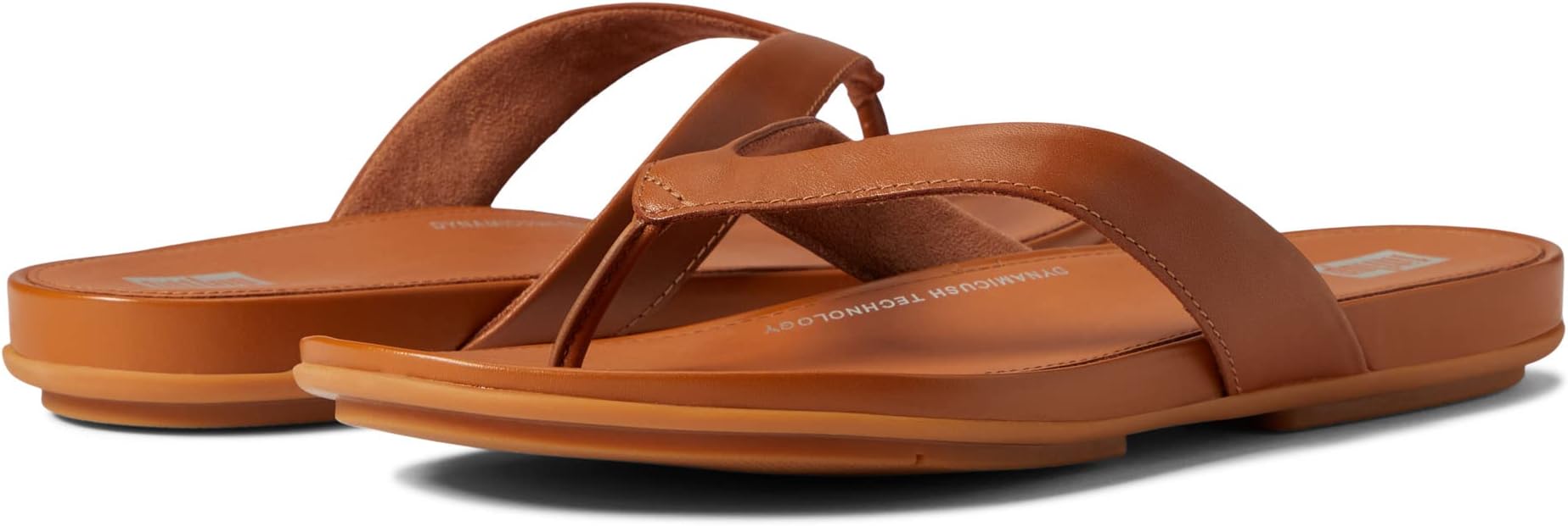 цена Шлепанцы Gracie Leather Flip-Flops FitFlop, цвет Light Tan