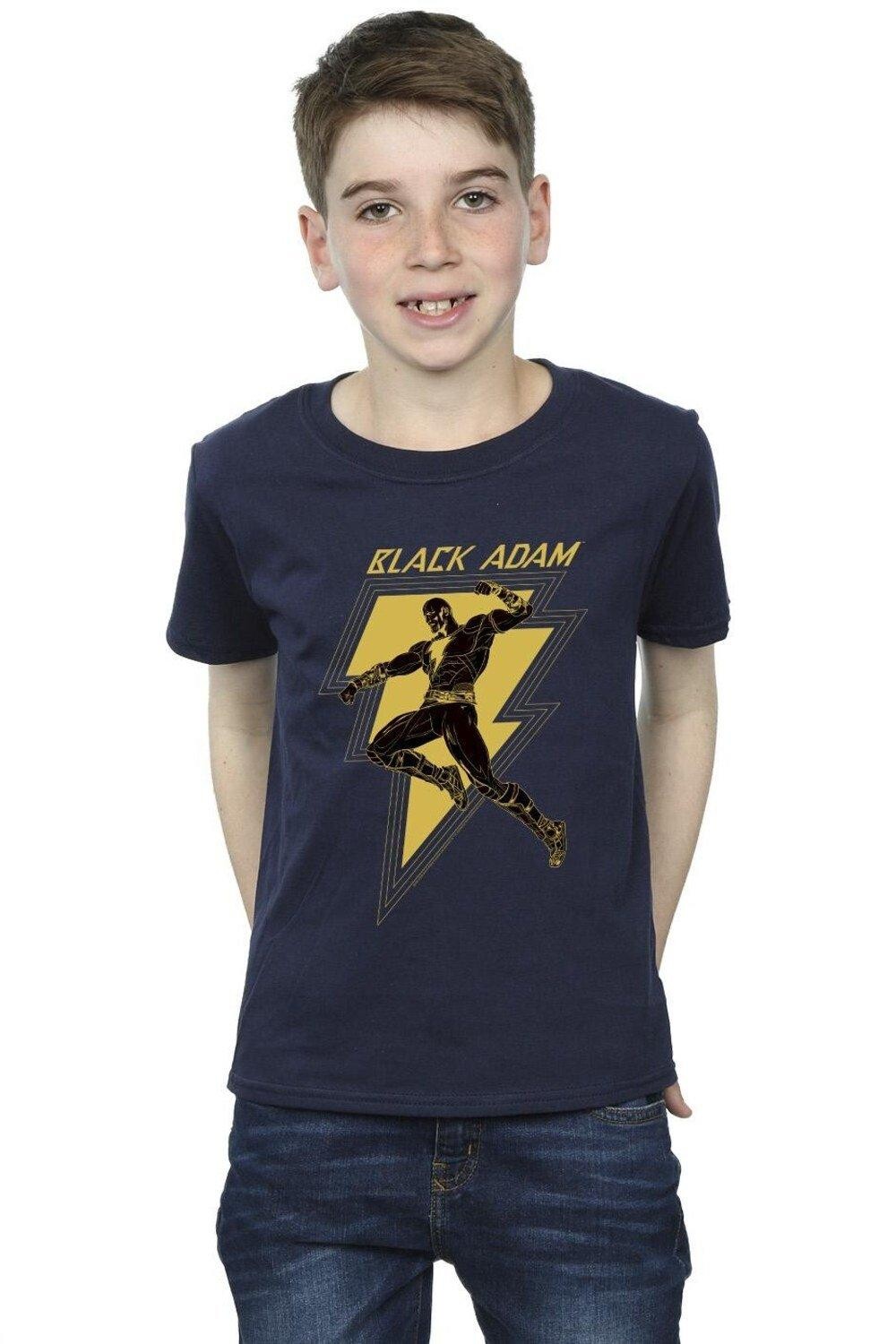 

Черная футболка с грудью Adam Golden Bolt DC Comics, темно-синий, Черный, Черная футболка с грудью Adam Golden Bolt DC Comics, темно-синий