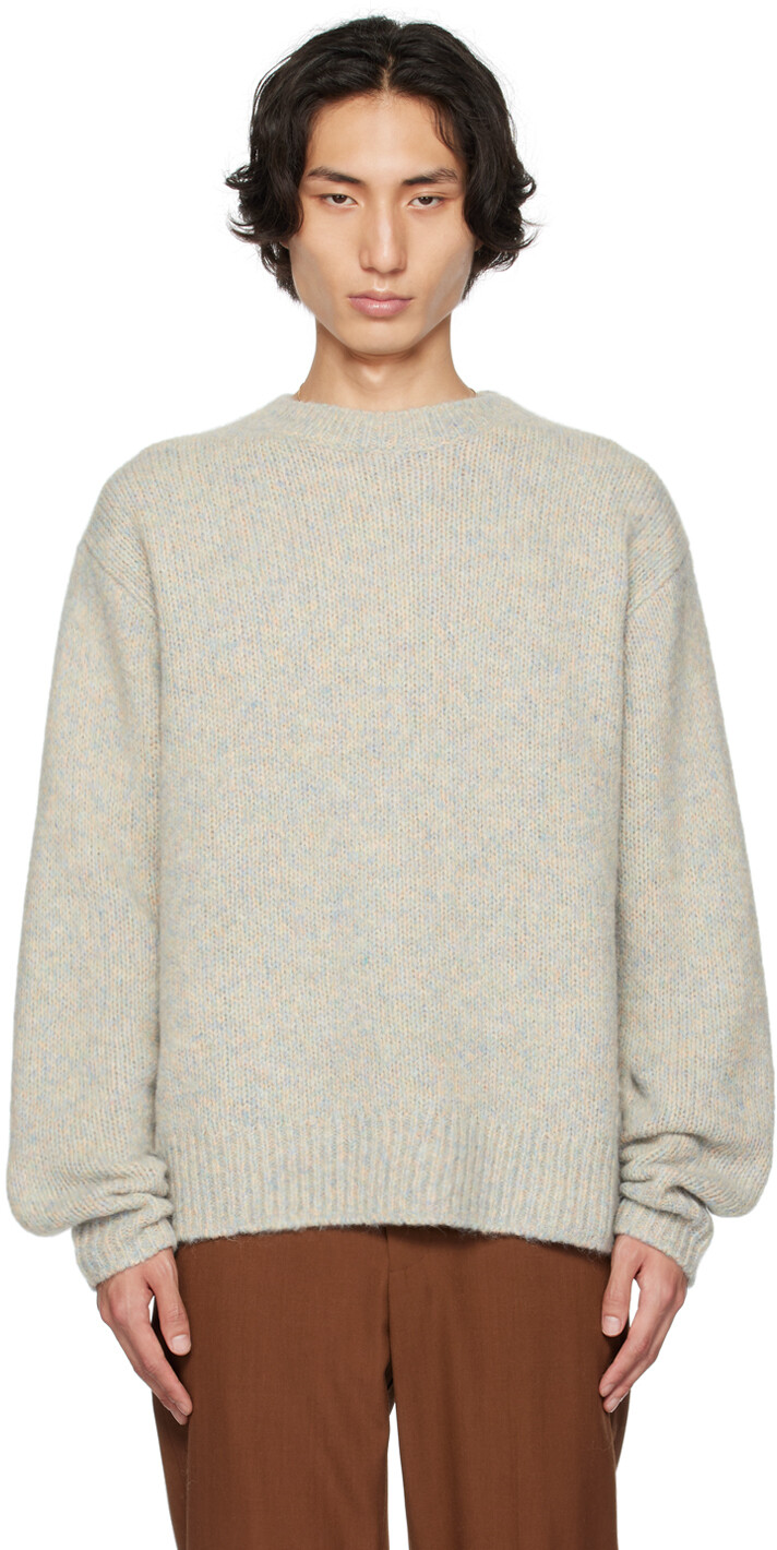 

Синий свитер с круглым вырезом Dries Van Noten