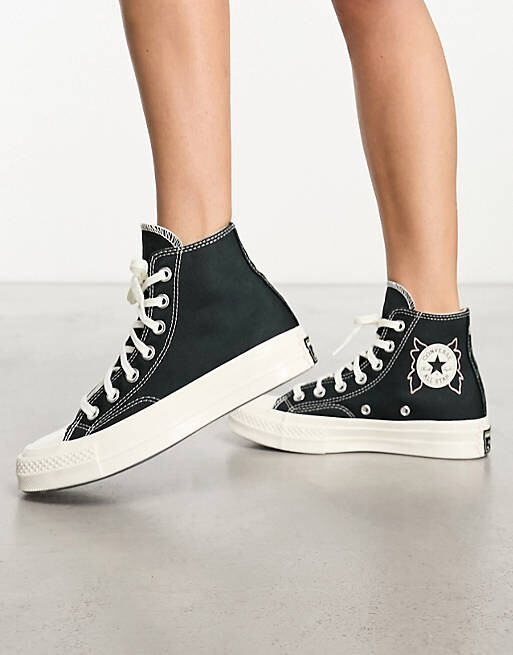 

Черные кроссовки Converse Chuck Taylor 70 с вышивкой