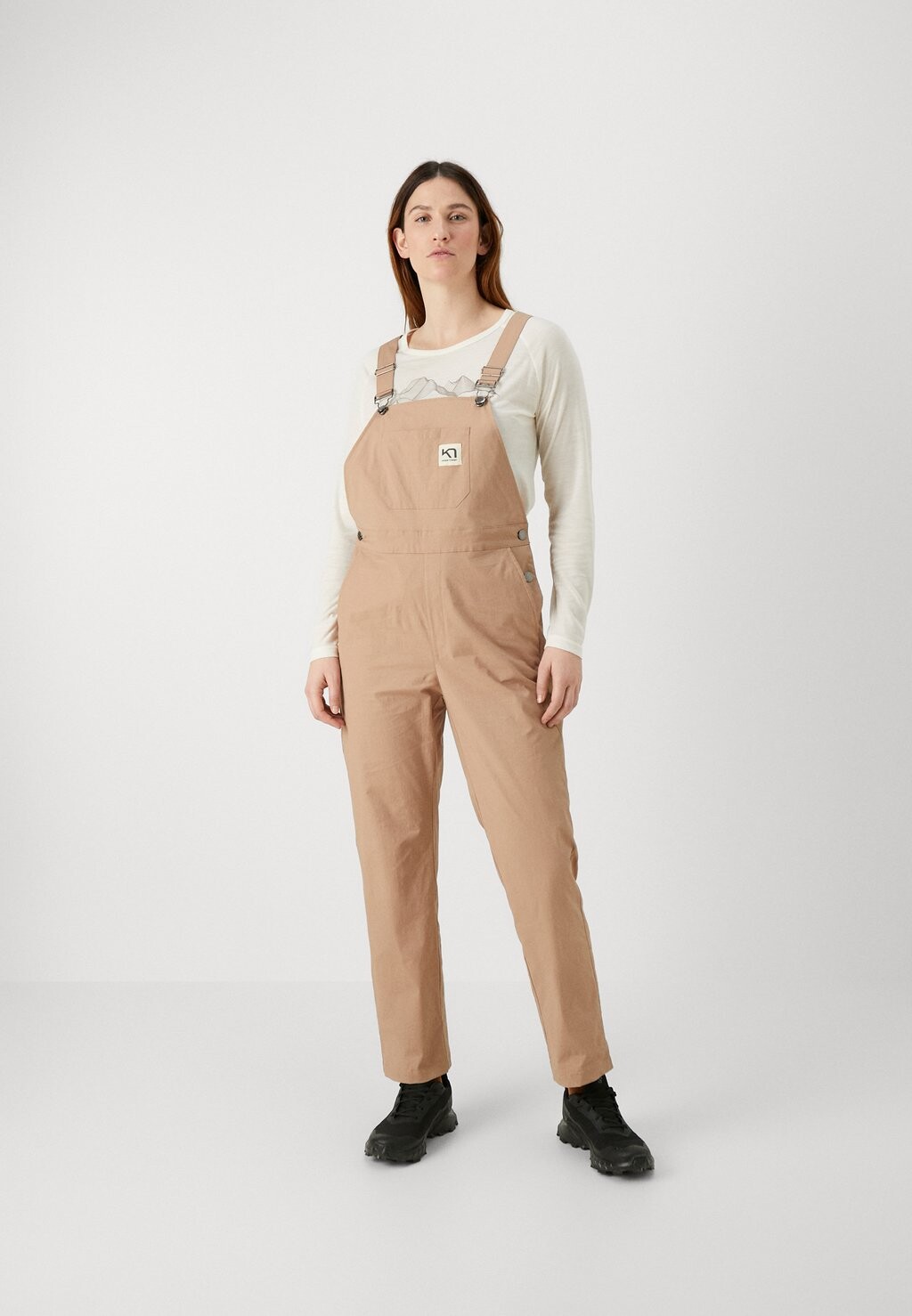 

Брюки ANE BIB PANTS Kari Traa, цвет midtone sand grey