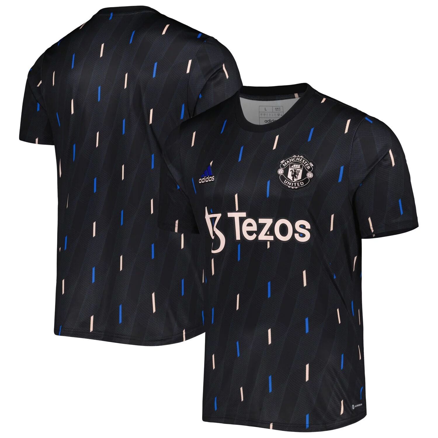 

Мужская черная предматчевая футболка Manchester United 2022/23 adidas