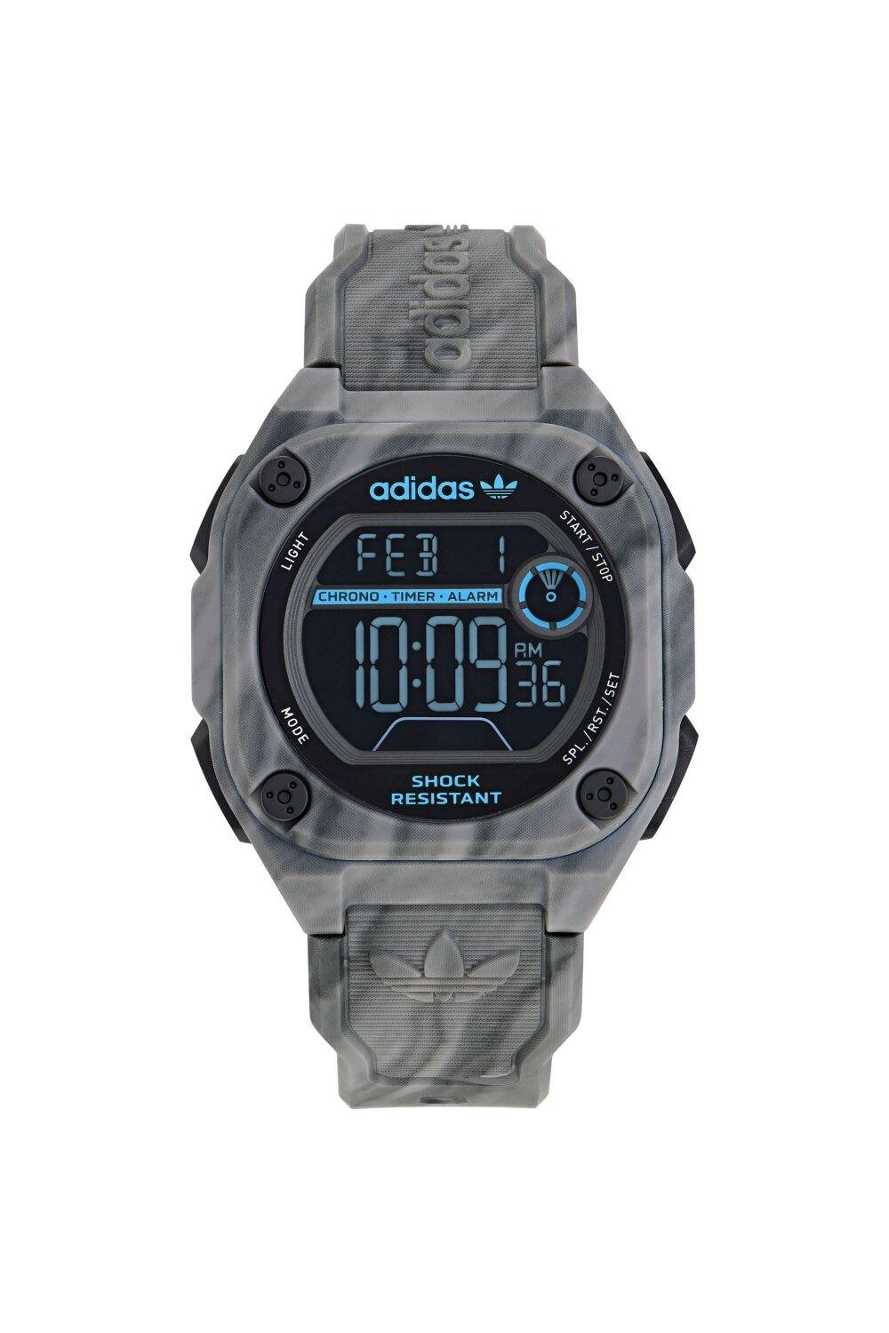 

Модные цифровые часы City Tech Two Grfx из пластика и смолы — Aost23574 adidas Originals, черный