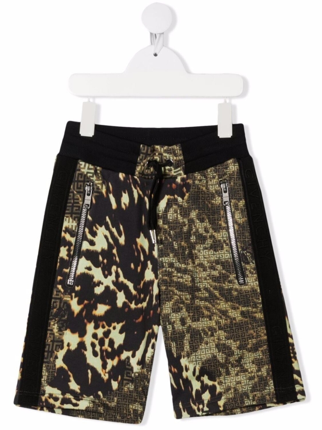 

Камуфляжные шорты с логотипом 4G Givenchy Kids, зеленый