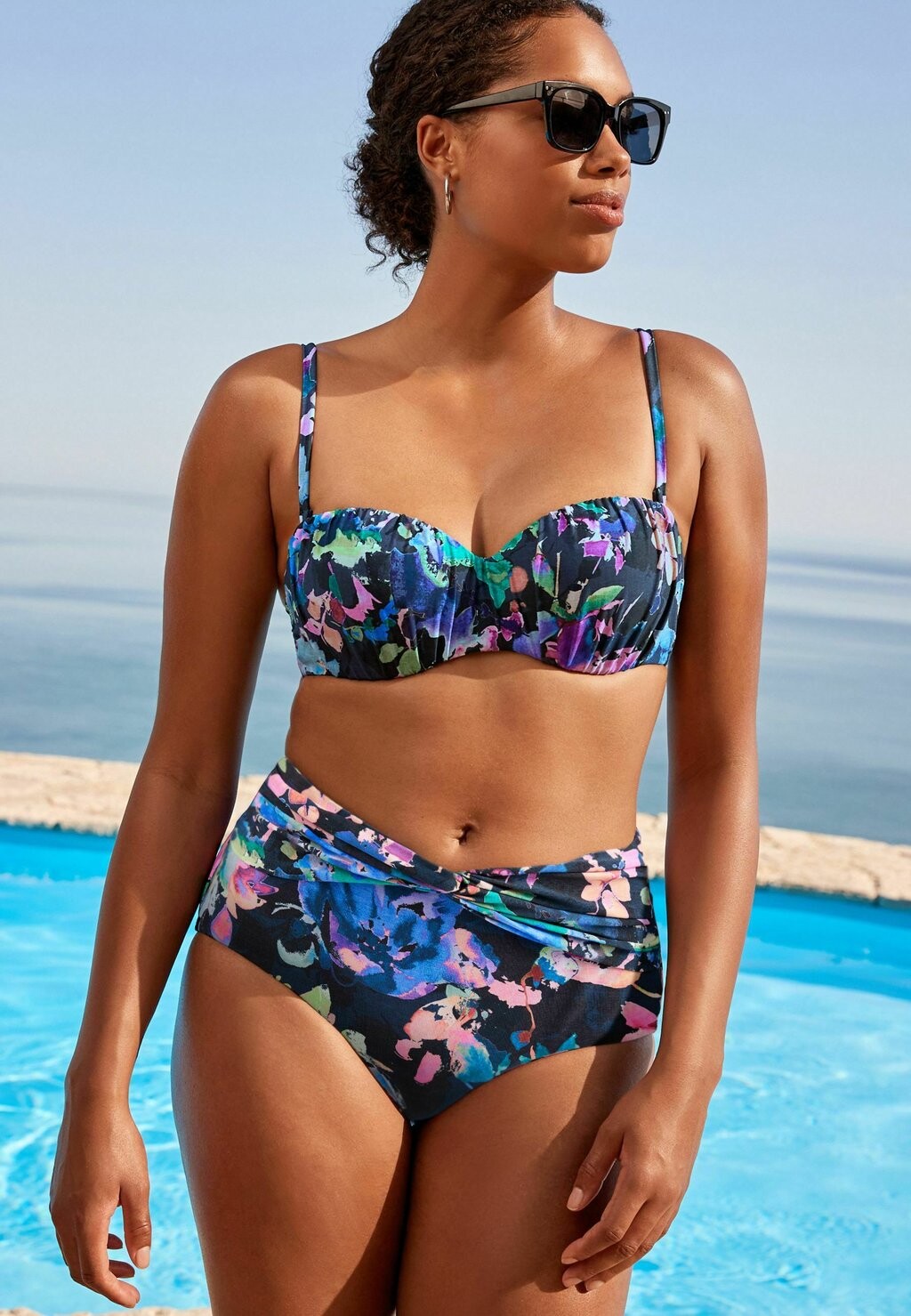 

Плавки бикини RUCHED SIDE HIGH WAIST Next, синий