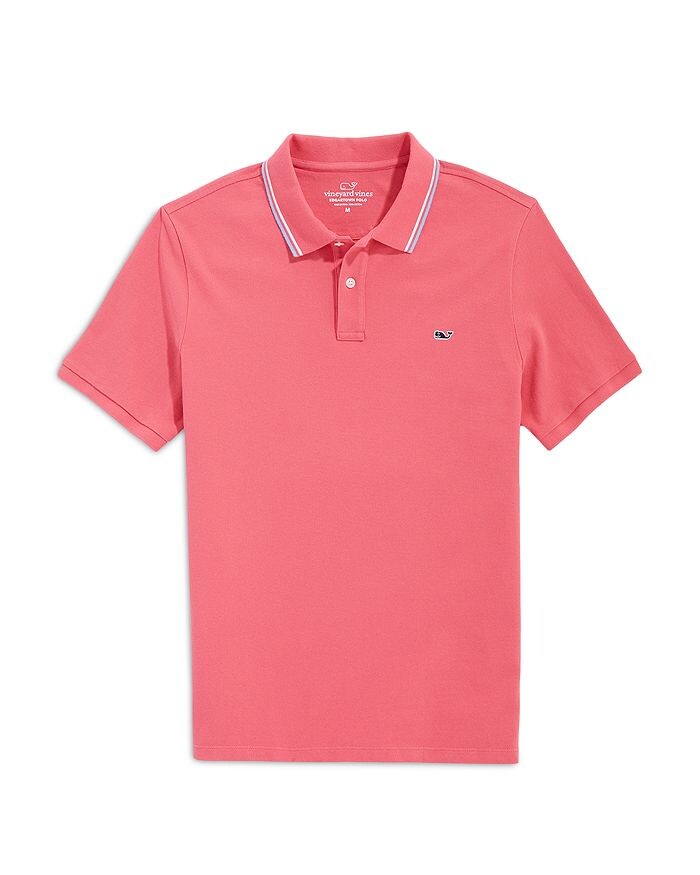 

Рубашка поло классического кроя из хлопкового пике с наконечником из пике Vineyard Vines