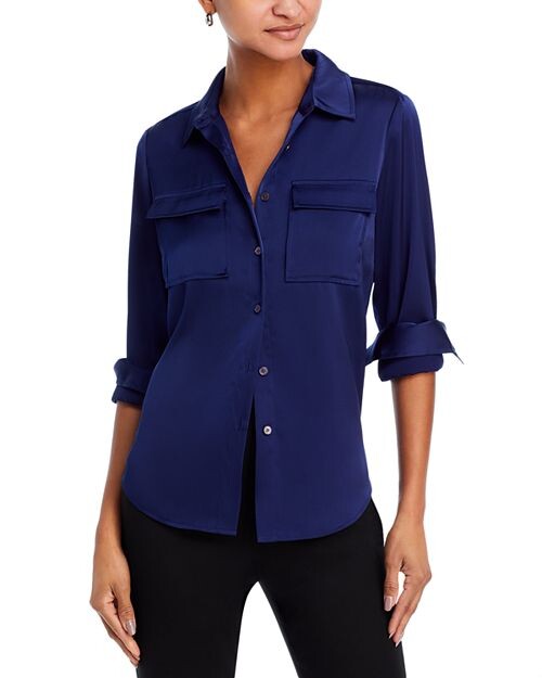 

Рубашка на пуговицах Лорена Derek Lam 10 Crosby, цвет Blue