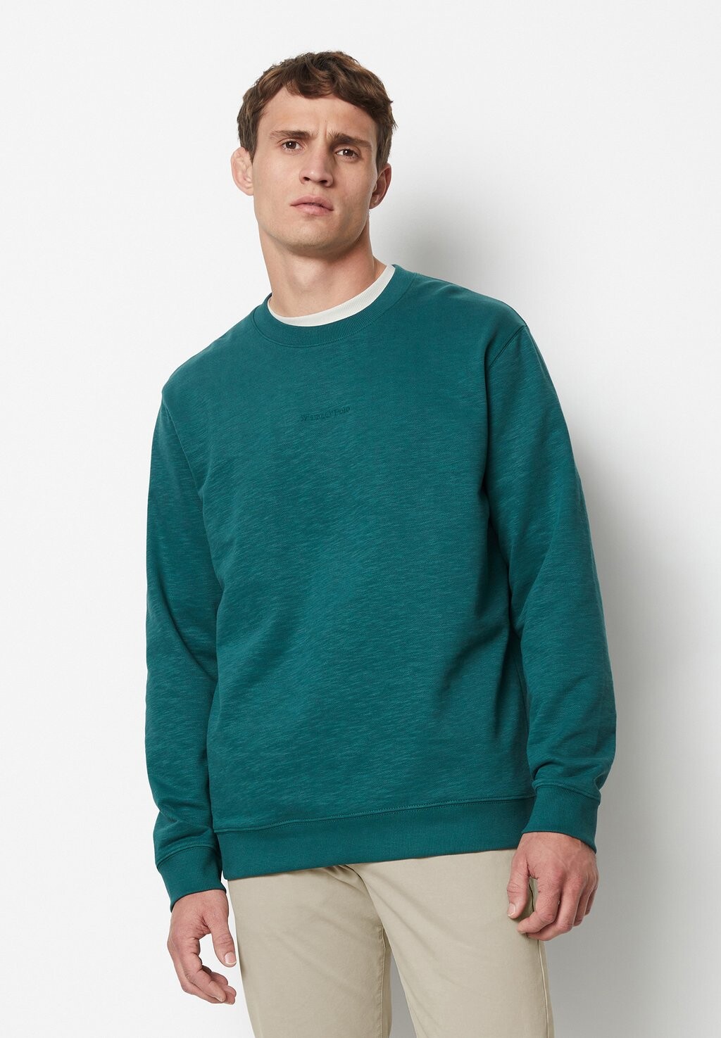 

Толстовка CREW NECK RIBBED DETAILS Marc O'Polo, бирюзовый