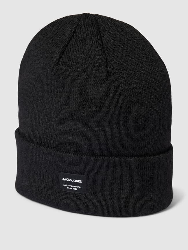 

Шапка с детализацией лейбла "ДНК" Jack & Jones, черный