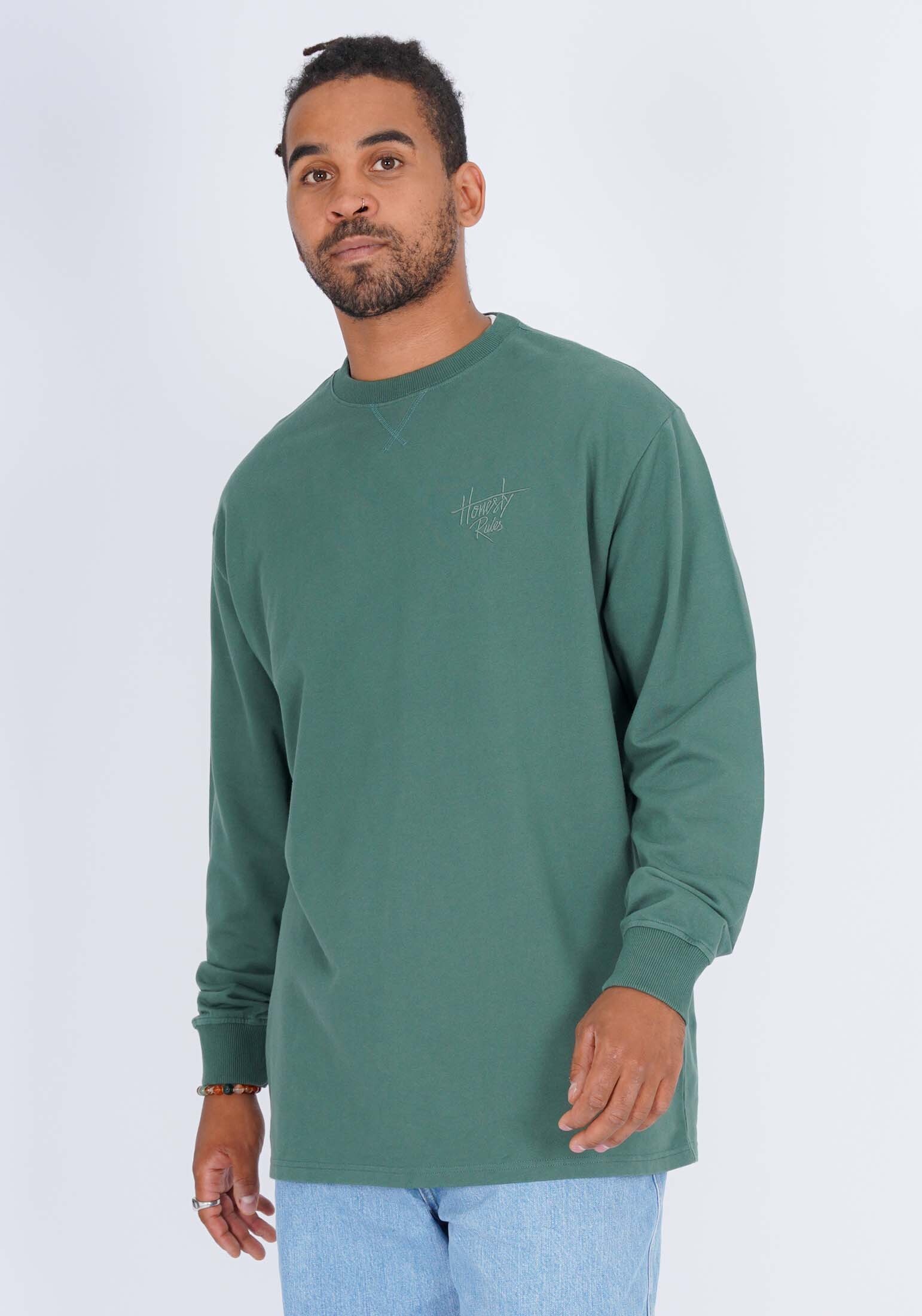 

Футболка HONESTY RULES Longsleeves French Terry Signature, цвет cilantro green