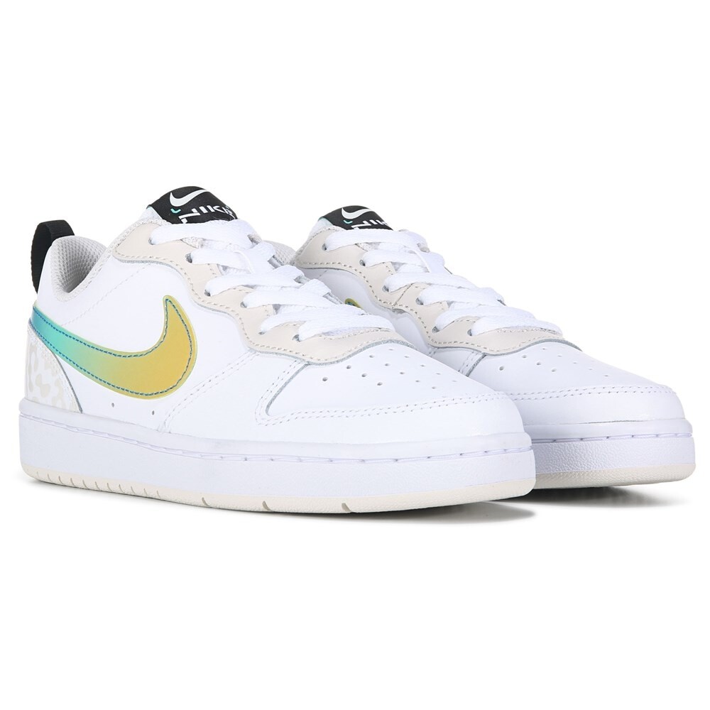 

Детские низкие кеды Court Borough 2 Big Kid Nike, белый