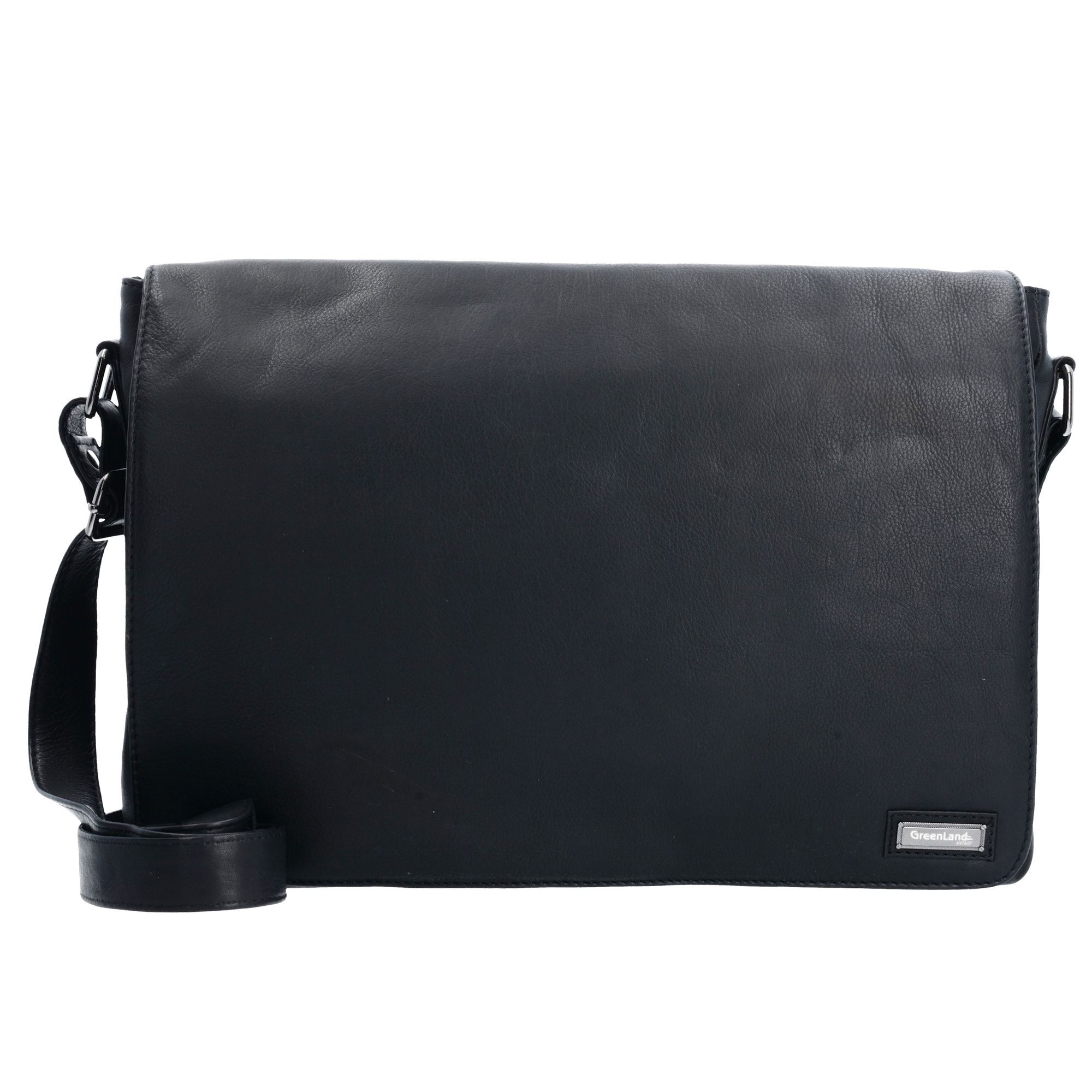 

Сумка через плечо Greenland Nature Black Nappa Messenger Leder 38 cm, черный