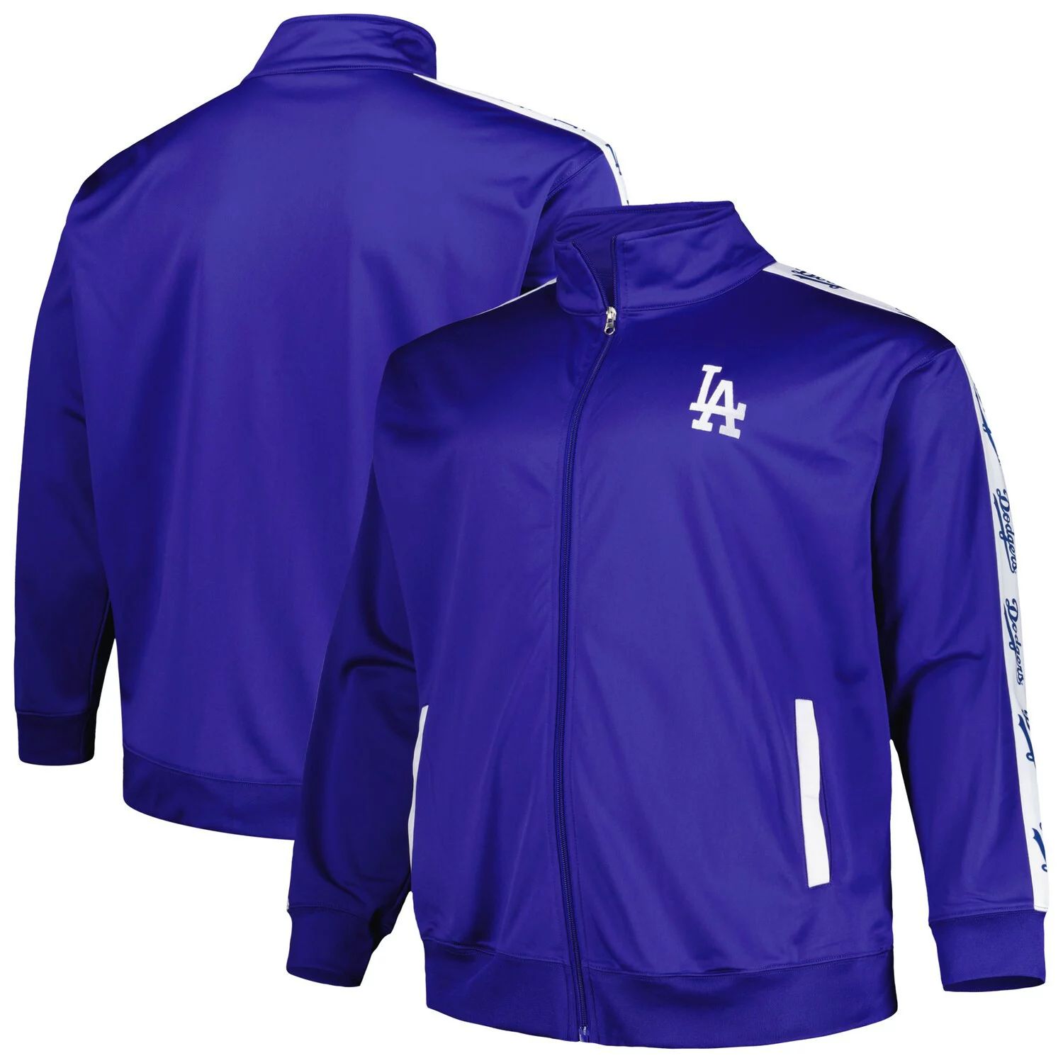 Мужская трикотажная спортивная куртка Royal Los Angeles Dodgers с молнией во всю длину