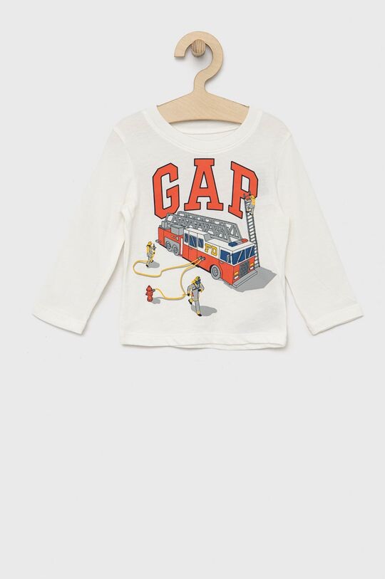 Хлопковый топ с длинными рукавами Gap, белый