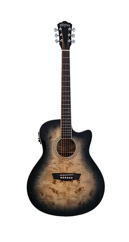 

Акустическая гитара Washburn DFBACEB | Grand Auditorium Guitar w/ Cutaway & Pickup, Black Fade. New with Full Warranty!