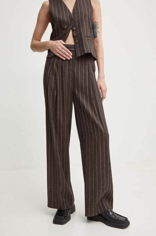 

Льняные брюки Enzo - Casual Linen Stripe Day Birger et Mikkelsen, коричневый