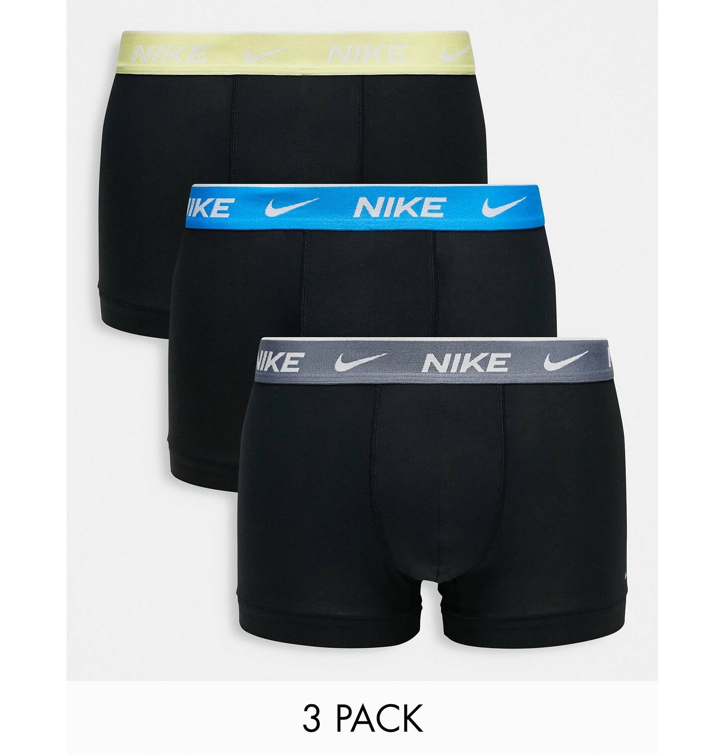 

Набор из 3 хлопковых эластичных плавок Nike Dri-Fit черного цвета