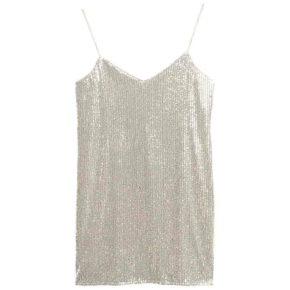 

Платье Superdry Sequin Cami, серебряный, Серый