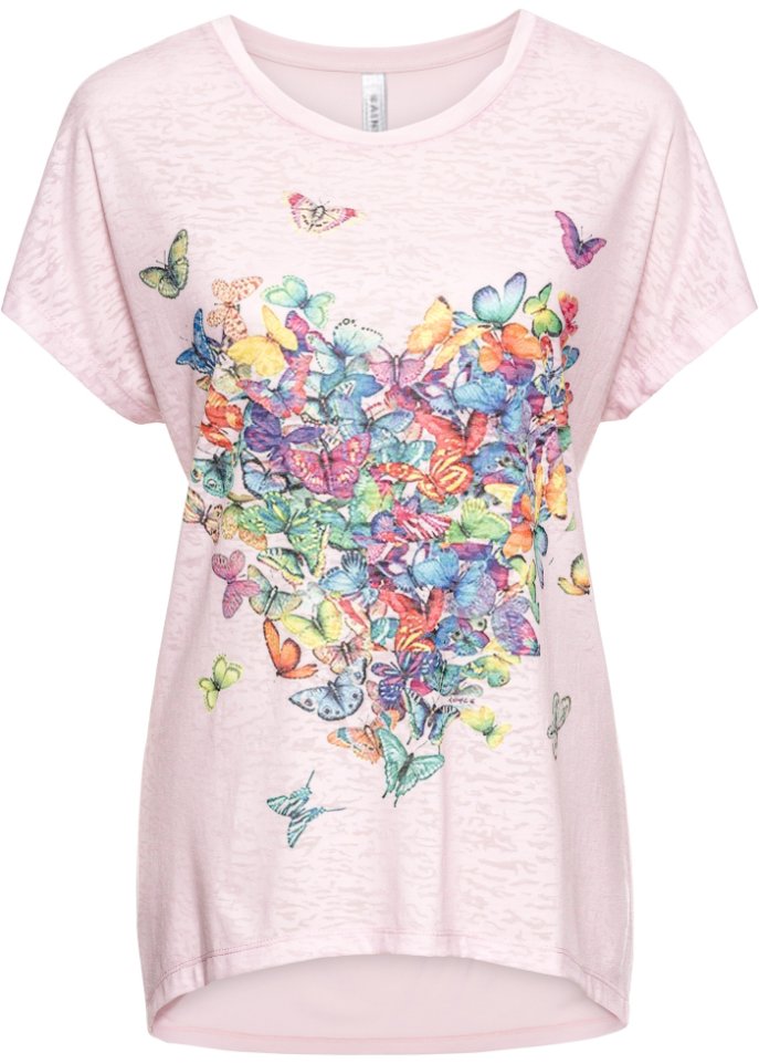 Рубашка с принтом бабочки Rainbow, розовый