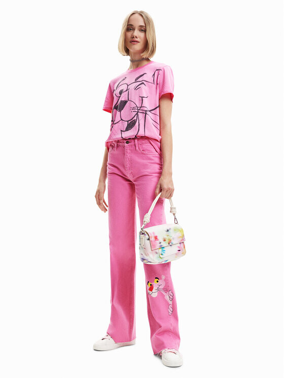 

Футболка стандартного кроя Desigual, розовый