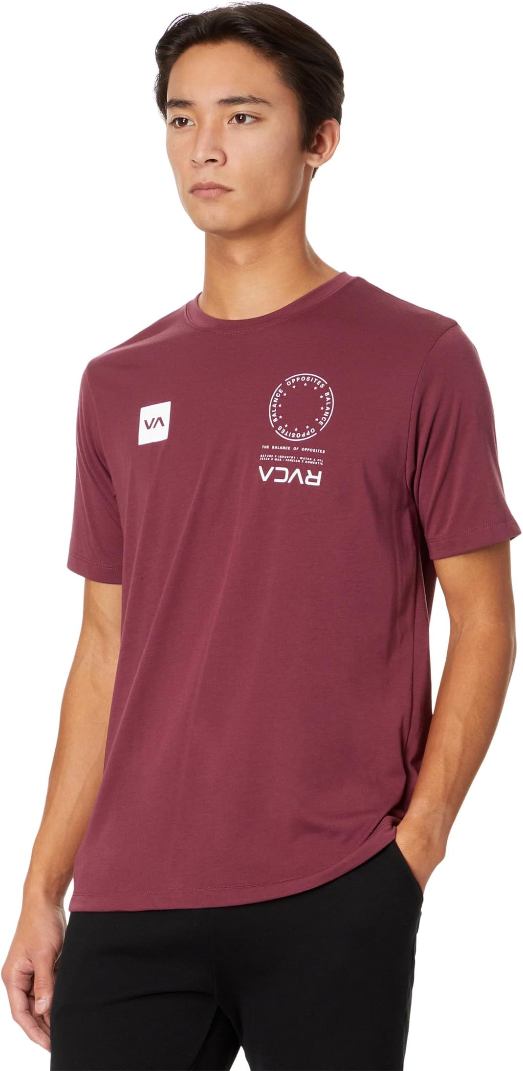 

Футболка с короткими рукавами VA Mark RVCA, цвет Burgundy