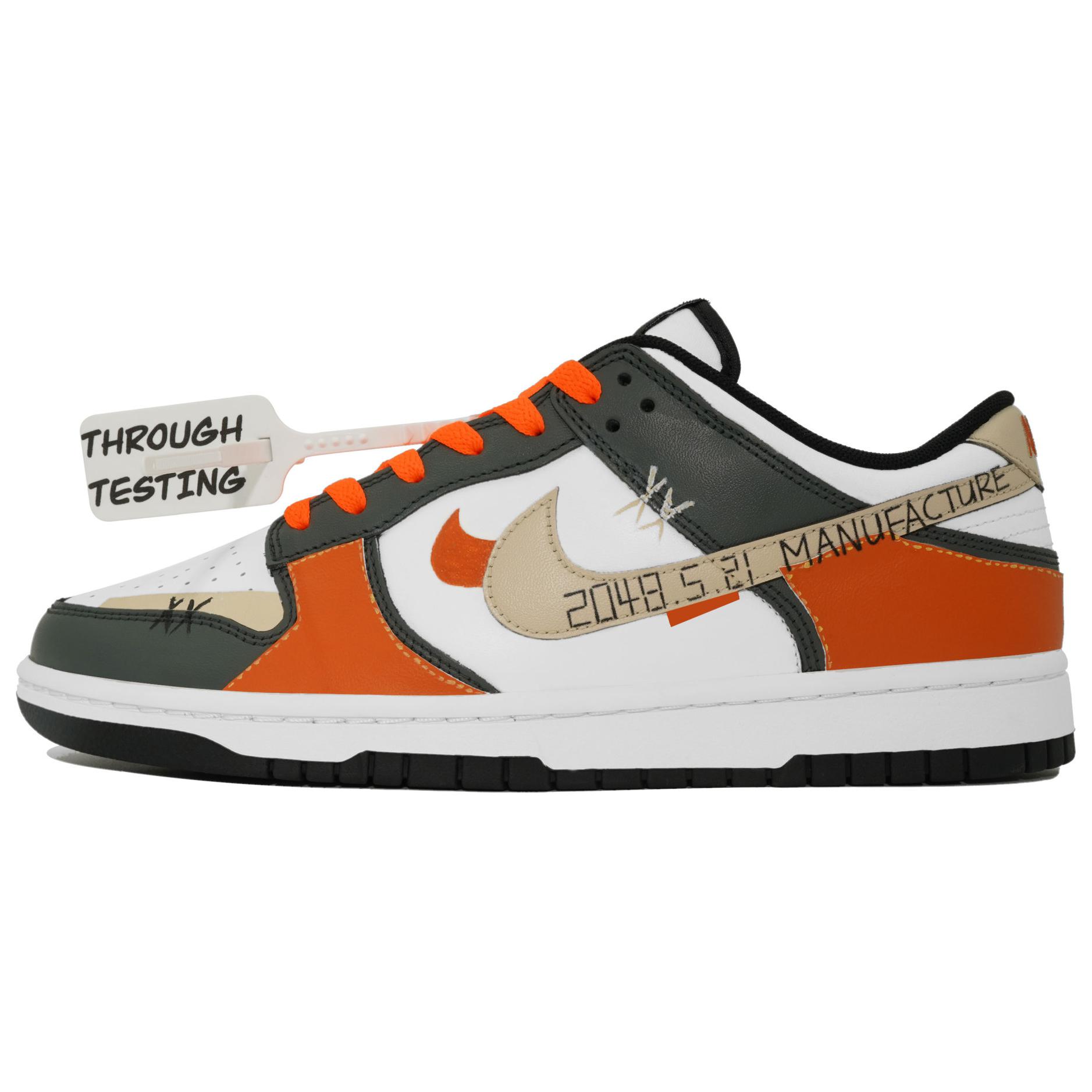 

Кроссовки Nike Dunk Skateboarding Shoes Men Low-top Orange/gray, цвет Orange