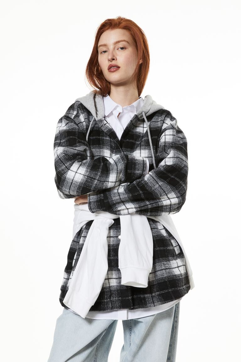 

Куртка-рубашка с капюшоном H&M